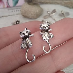 orecchini gatti argento